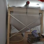 Flexilo 3,5 Tn en instalación de caldera de pellets okofen en Villacienzo Burgos