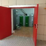 Acceso a la sala de máquinas de edificio de Aspanis en Palencia